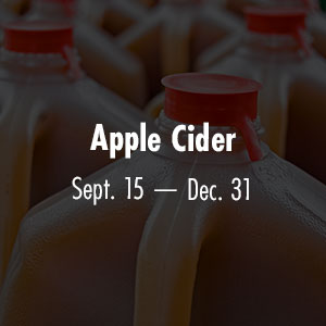 Apple Cider Sep 15 - Dec 31